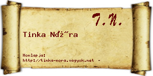 Tinka Nóra névjegykártya